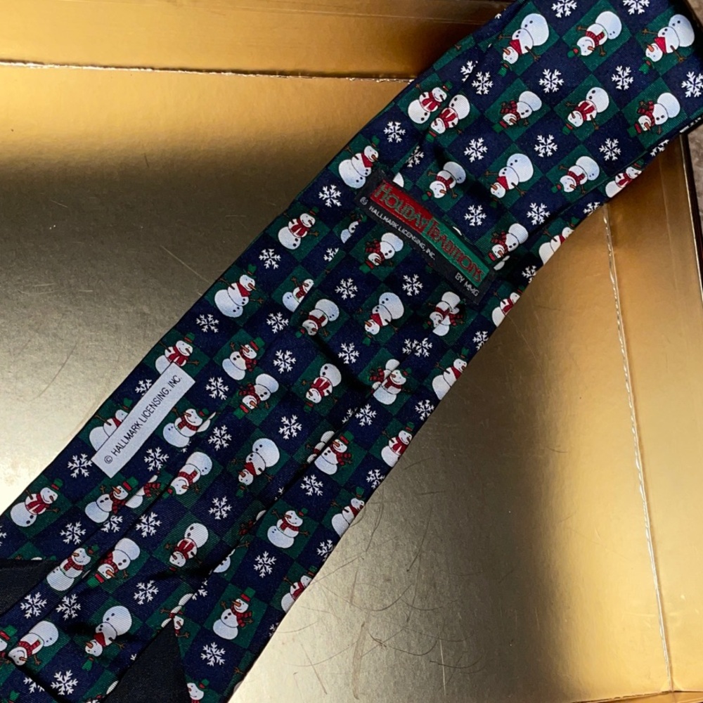 Festive Snowman Patterned Tie